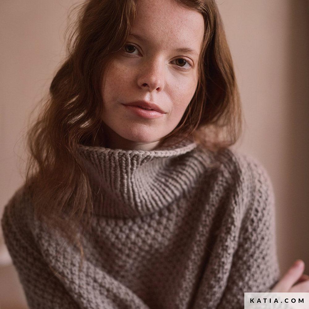 Patroon breien haken dames trui herfst winter katia — gemaakt met Katia Concept 100% Wool Textures Herfst-Winter 2025-2026 (46)