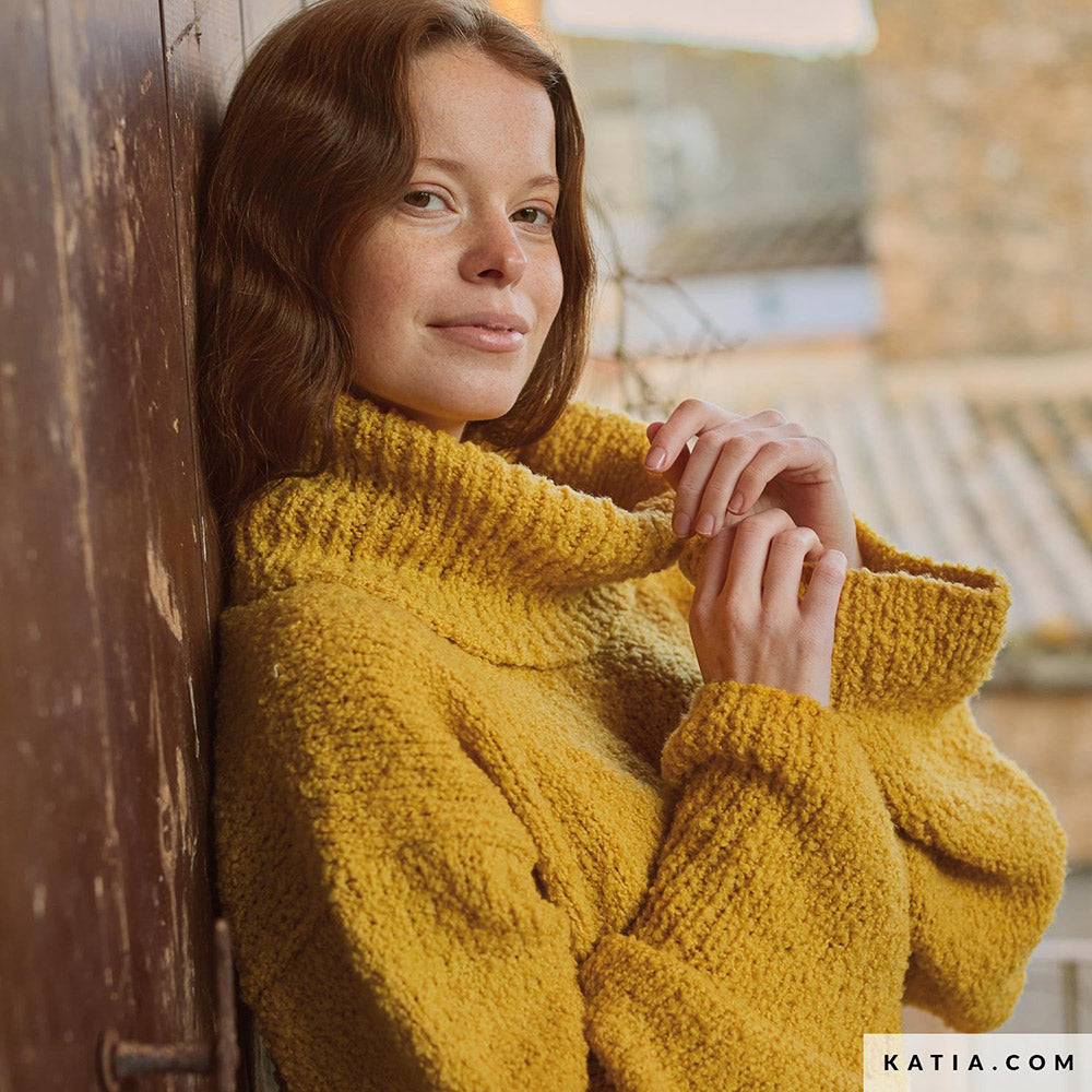 Patroon breien haken dames trui herfst winter katia — gemaakt met Katia Concept 100% Wool Textures Herfst-Winter 2025-2026 (14)