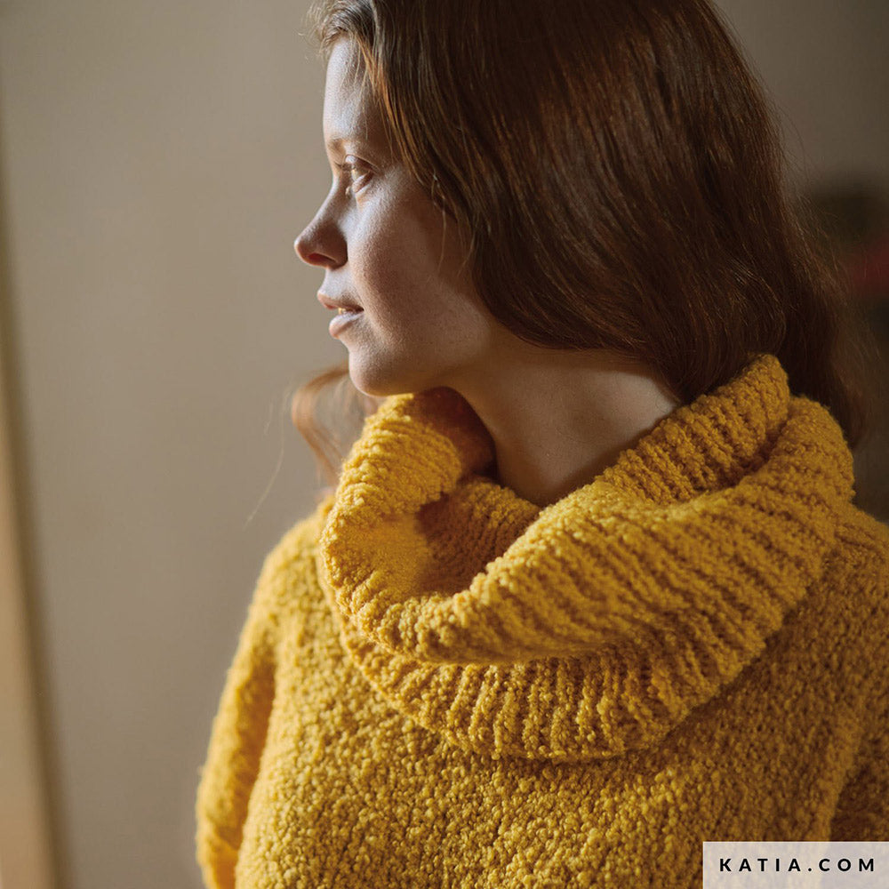 Patroon breien haken dames trui herfst winter katia — gemaakt met Katia Concept 100% Wool Textures Herfst-Winter 2025-2026 (12)