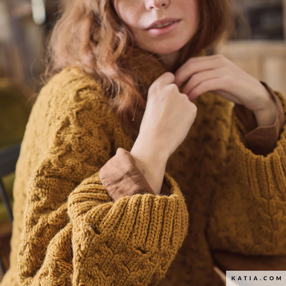 Patroon breien haken dames trui herfst winter katia — gemaakt met Katia Concept 100% Wool Textures Herfst-Winter 2025-2026 (2)