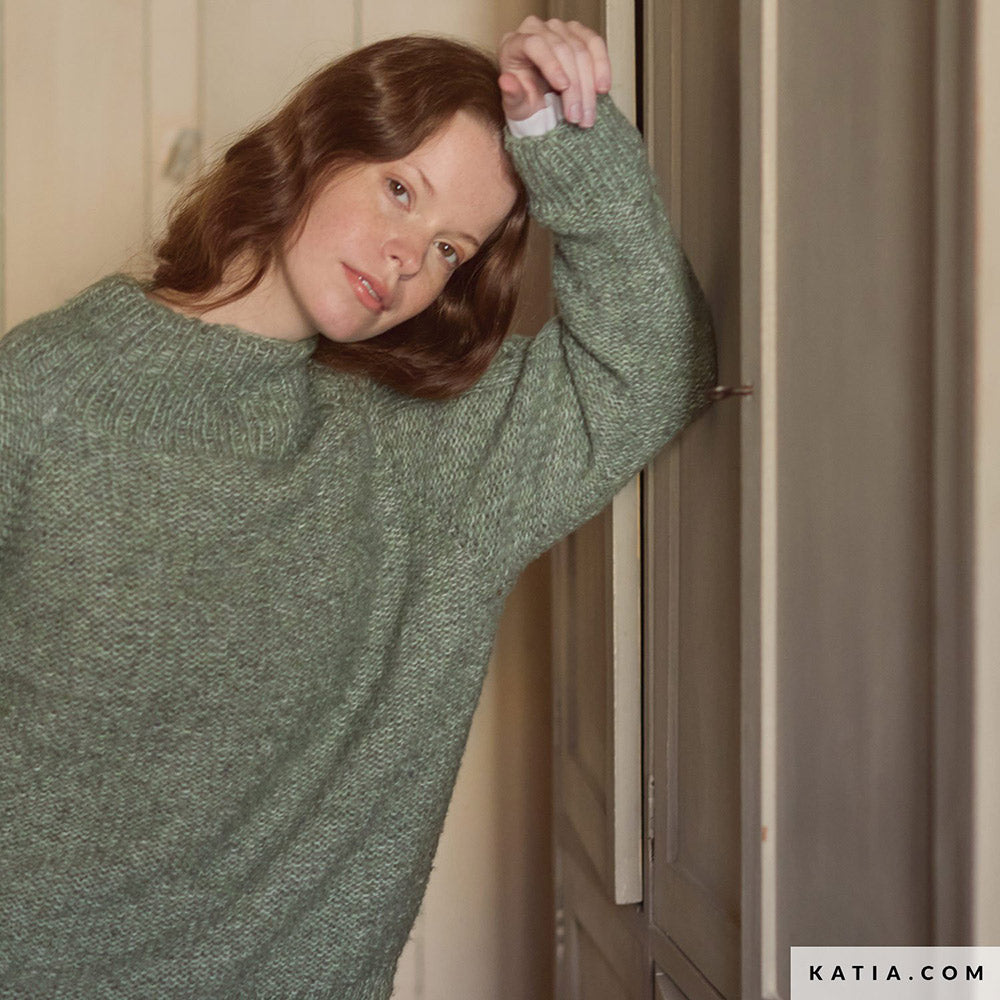 Patroon breien haken dames trui herfst winter katia — gemaakt met Katia Concept 100% Wool Textures Herfst-Winter 2025-2026 (31)