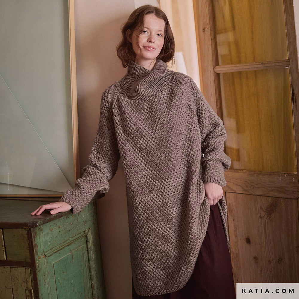 Patroon breien haken dames trui herfst winter katia — gemaakt met Katia Concept 100% Wool Textures Herfst-Winter 2025-2026 (44)