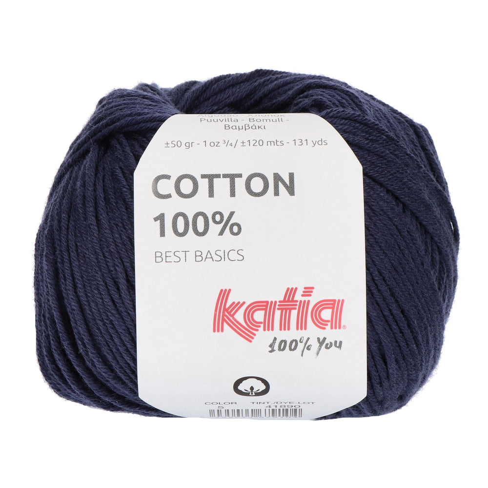 Katia Cotton 100% 005 Zeer donker blauw