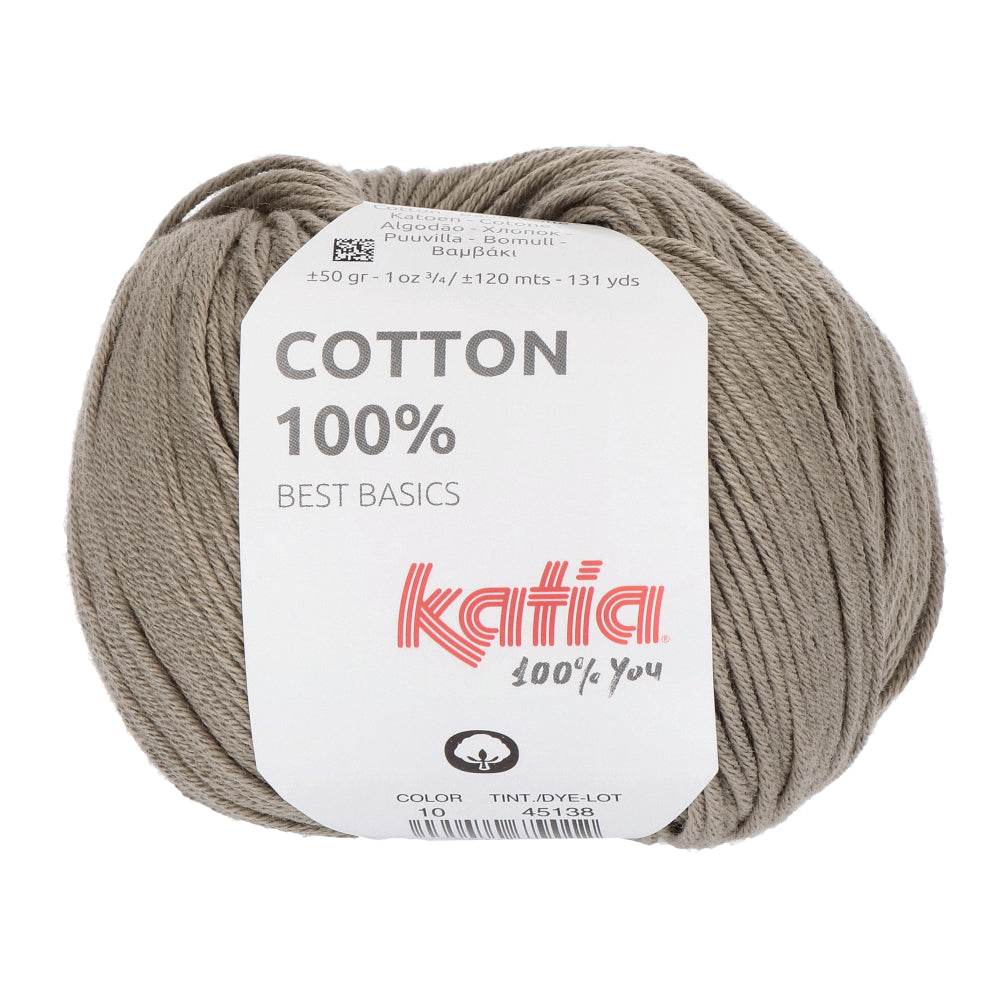 Katia Cotton 100% 010 Steen grijs