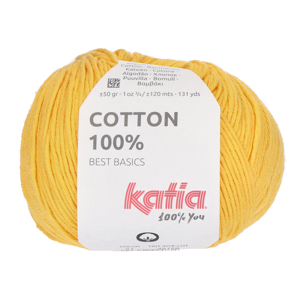 Katia Cotton 100% 051 Kerrie geel