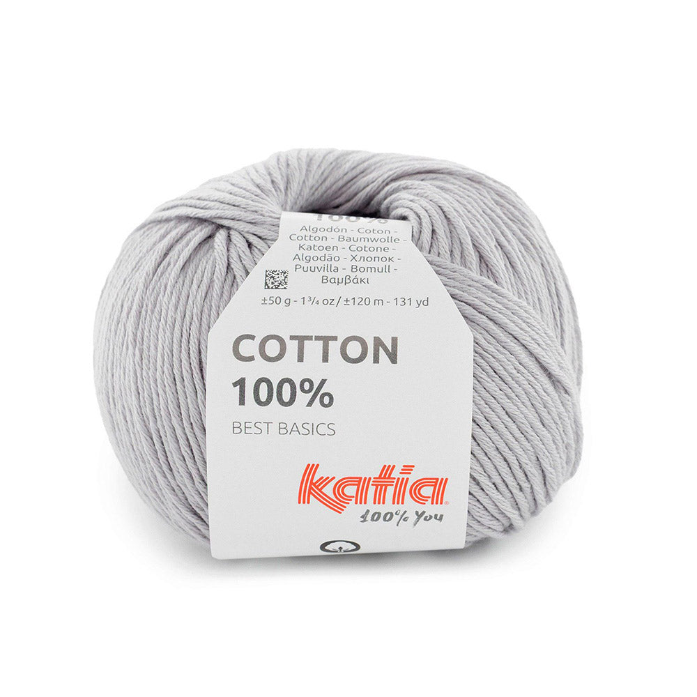 Katia Cotton 100% 077 Zeer licht grijs