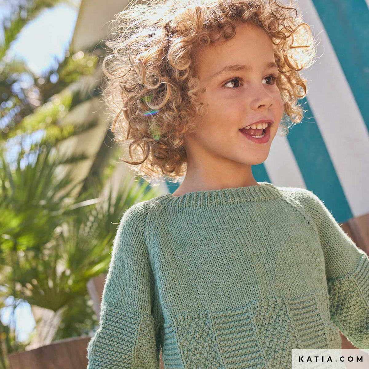 Katia Cotton-Camel 057 Grijs - Patroon breien haken kinderen trui lente zomer katia — gemaakt met Katia Cotton-Camel (3)