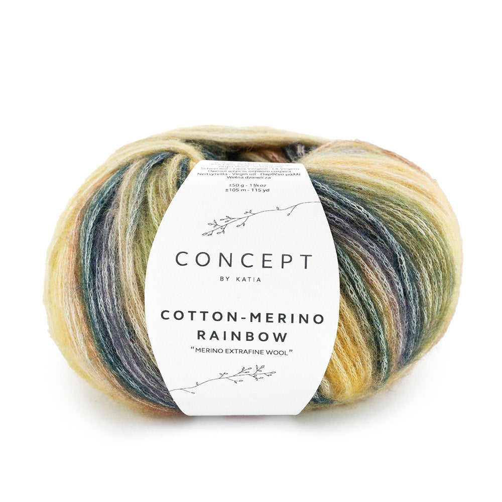 Katia Cotton-Merino Rainbow 500 Blauw-Paars-Oker