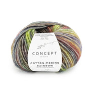 Katia Cotton-Merino Rainbow 503 Groen-Rood-Medium blauw