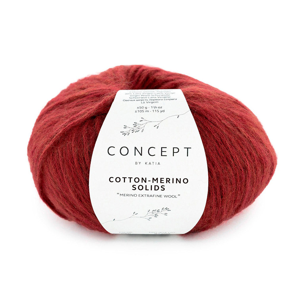 Katia Cotton-Merino Solids 065 Bordeauxrood