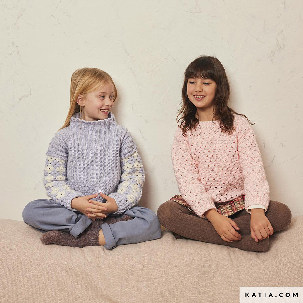 Katia Craft Lover 030 Chocoladebruin - Patroon breien haken kinderen trui herfst winter katia — gemaakt met Katia Craft Lover (6)