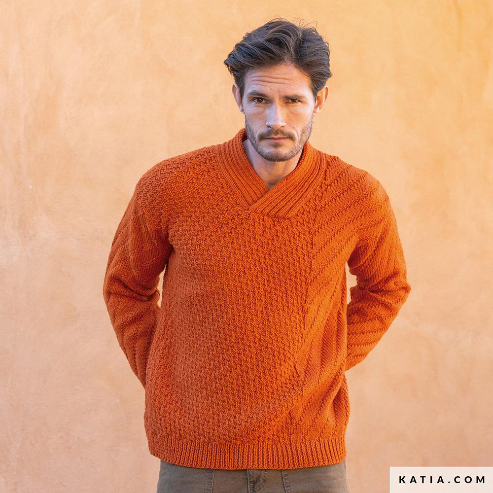 Katia Craft Lover 030 Chocoladebruin - Patroon breien haken heren trui herfst winter katia — gemaakt met Katia Craft Lover (4)