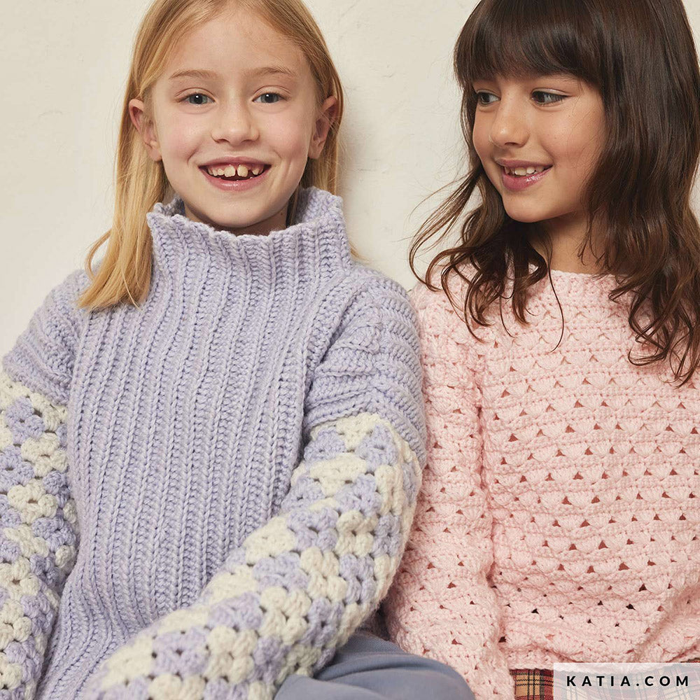 Katia Craft Lover 030 Chocoladebruin - Patroon breien haken kinderen trui herfst winter katia — gemaakt met Katia Craft Lover (7)