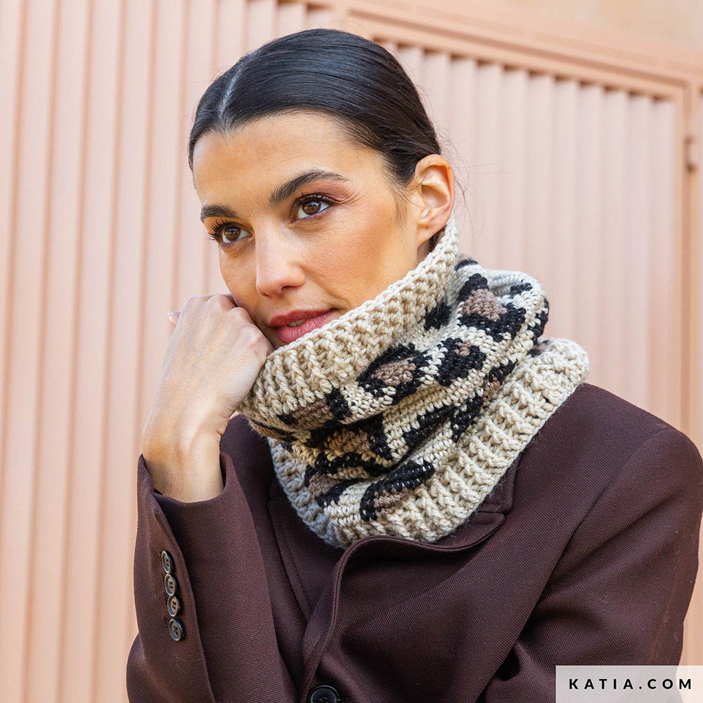 Katia Craft Lover 018 Mauvé - Patroon breien haken dames colsjaal herfst winter katia — gemaakt met Katia Craft Lover (3)