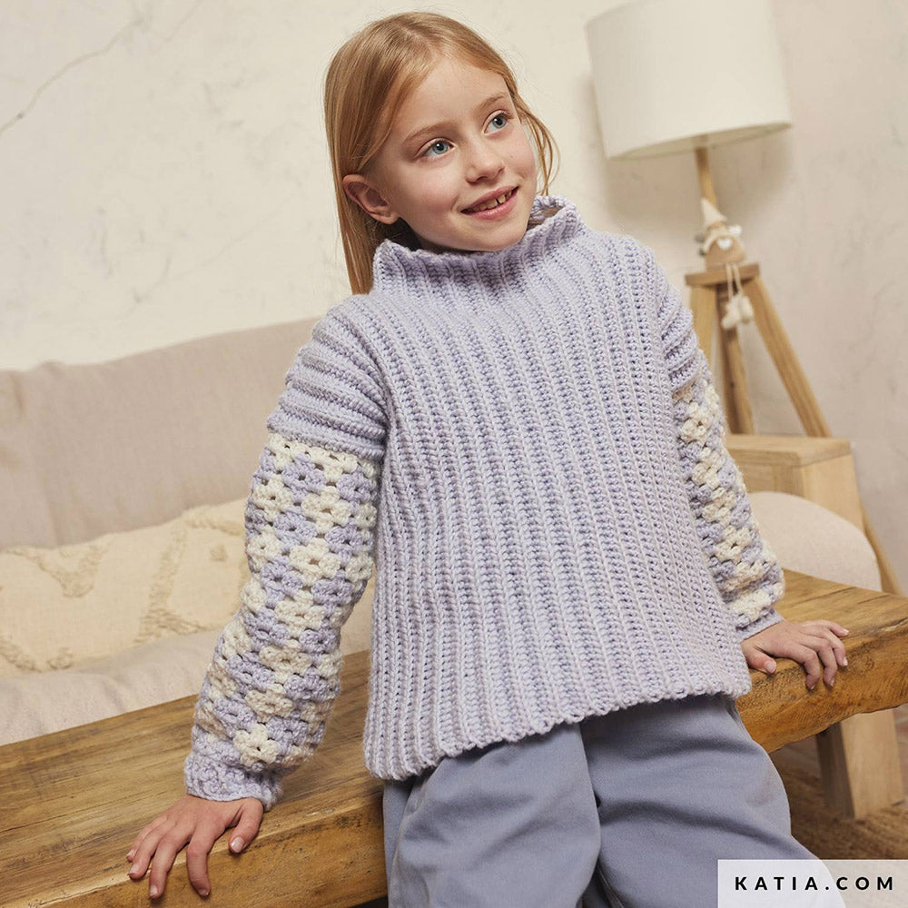 Katia Craft Lover 028 Koper - Patroon breien haken kinderen trui herfst winter katia — gemaakt met Katia Craft Lover (4)