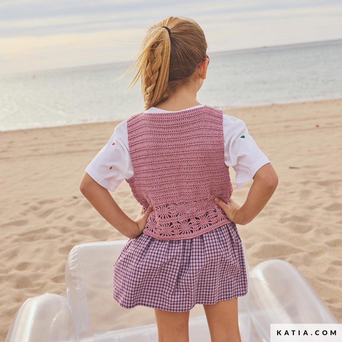 Katia Estrella 071 Watermeloen-Koraal - Patroon breien haken kinderen vest lente zomer katia — gemaakt met Katia Estrella (3)