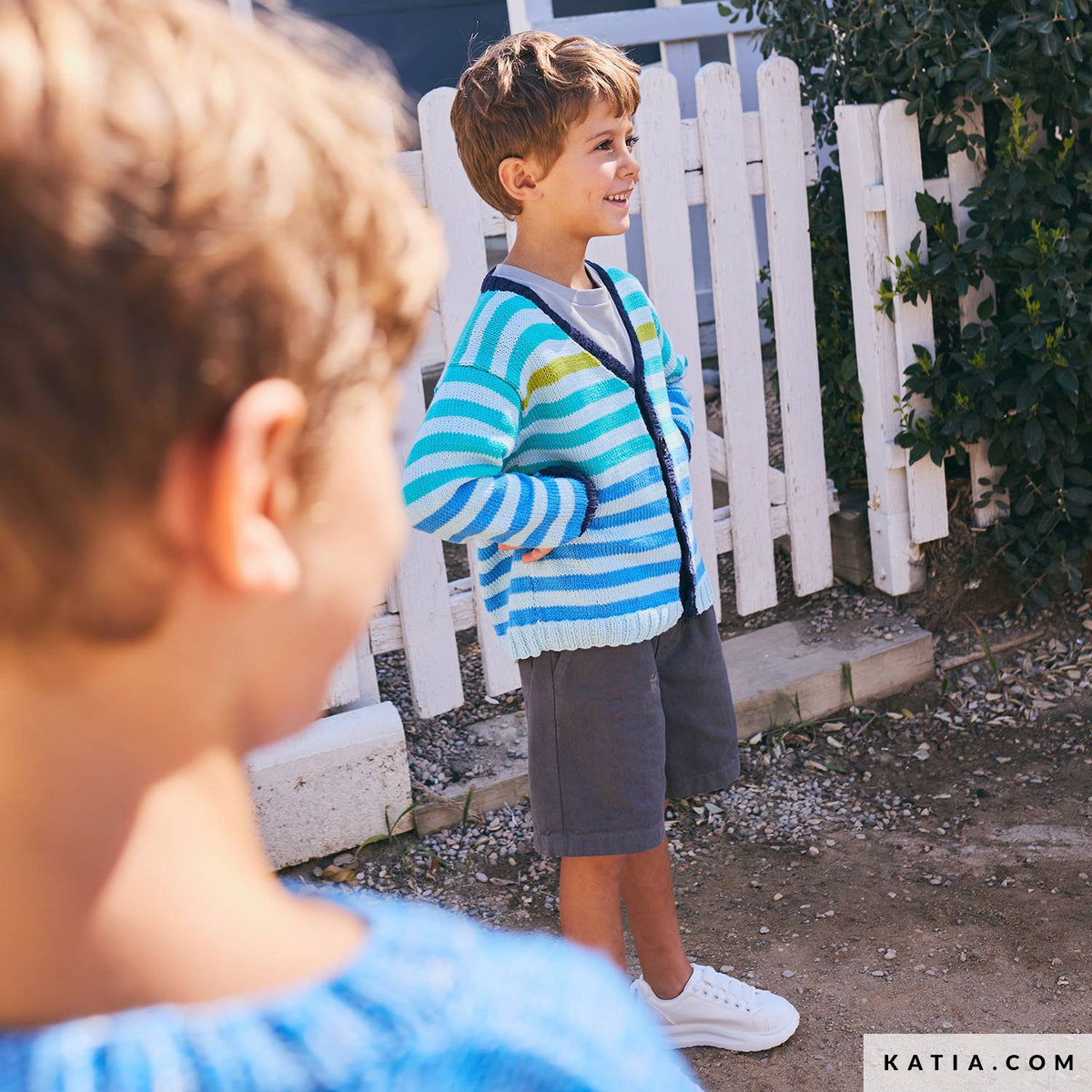 Katia Fair Cotton 002 Zwart - Patroon breien haken kinderen jas lente zomer katia — gemaakt met Katia Fair Cotton (9)
