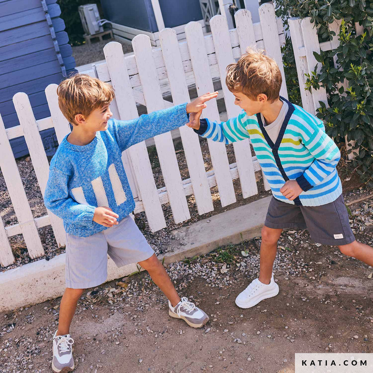 Katia Fair Cotton 054 Antraciet Grijs - Patroon breien haken kinderen trui lente zomer katia — gemaakt met Katia Fair Cotton (2)