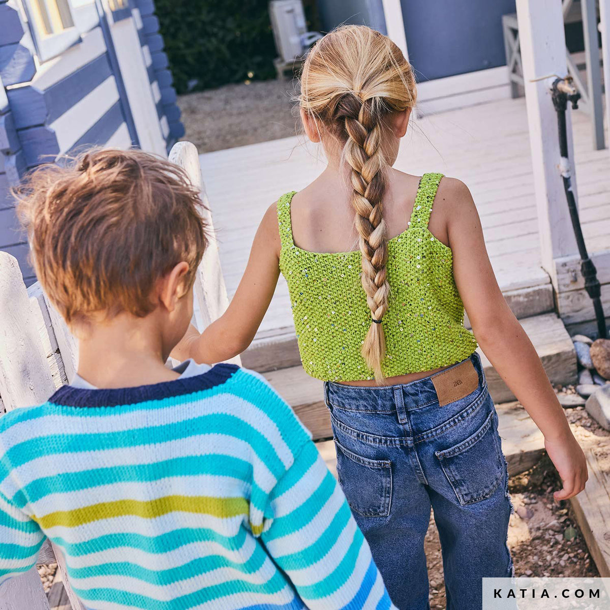 Katia Fair Cotton 059 Violet - Patroon breien haken kinderen topje lente zomer katia — gemaakt met Katia Fair Cotton