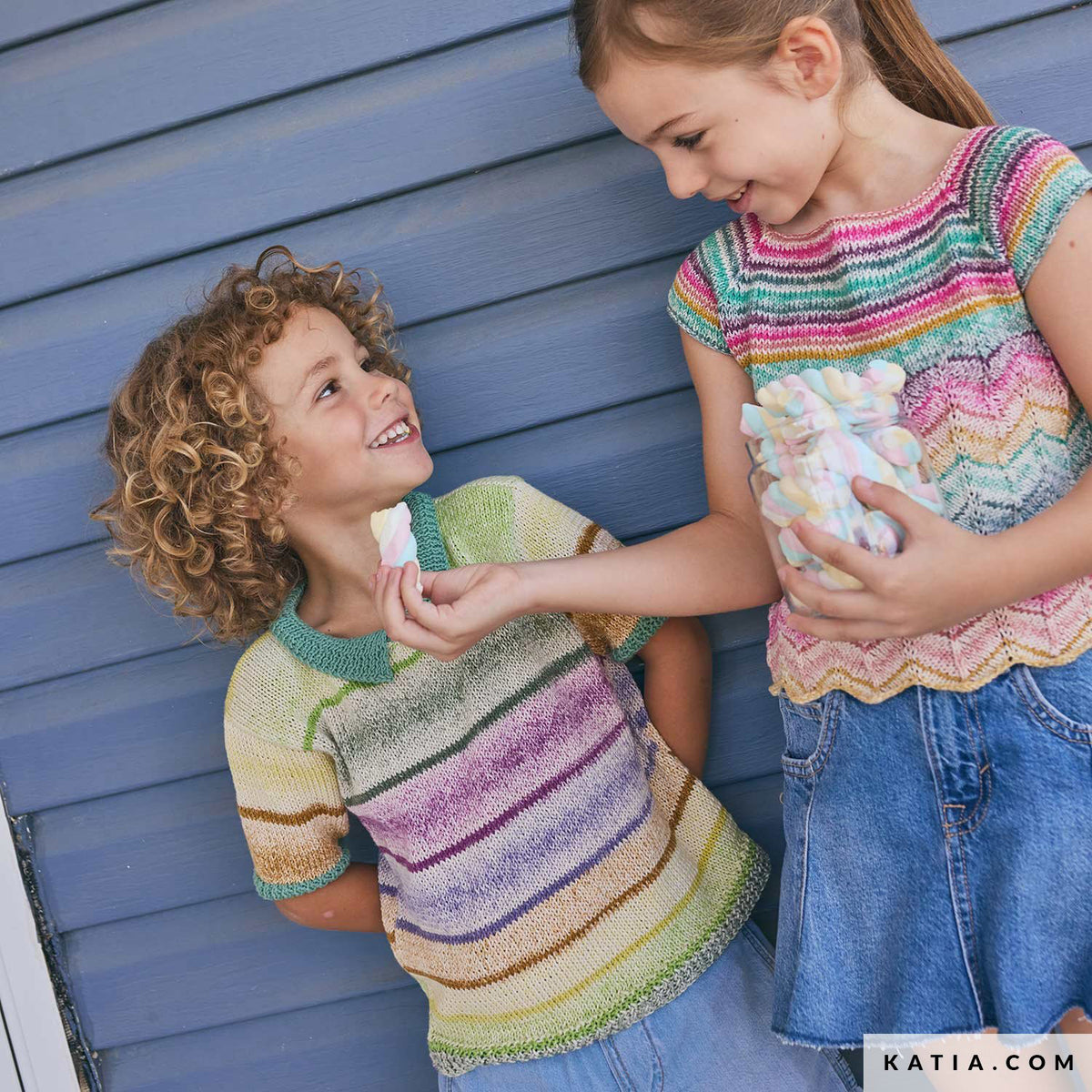 Katia Fair Cotton 059 Violet - Patroon breien haken kinderen shirt lente zomer katia — gemaakt met Katia Fair Cotton (10)