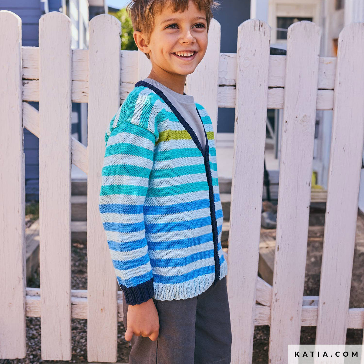 Katia Fair Cotton 059 Violet - Patroon breien haken kinderen jas lente zomer katia — gemaakt met Katia Fair Cotton (7)