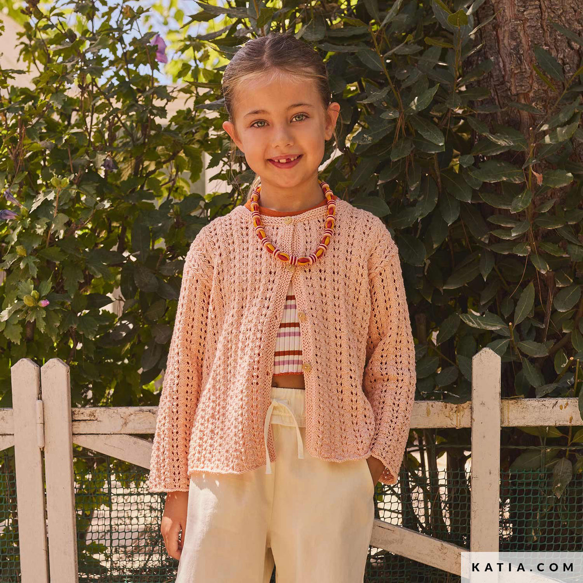 Katia Fair Cotton 059 Violet - Patroon breien haken kinderen jas lente zomer katia — gemaakt met Katia Fair Cotton (6)