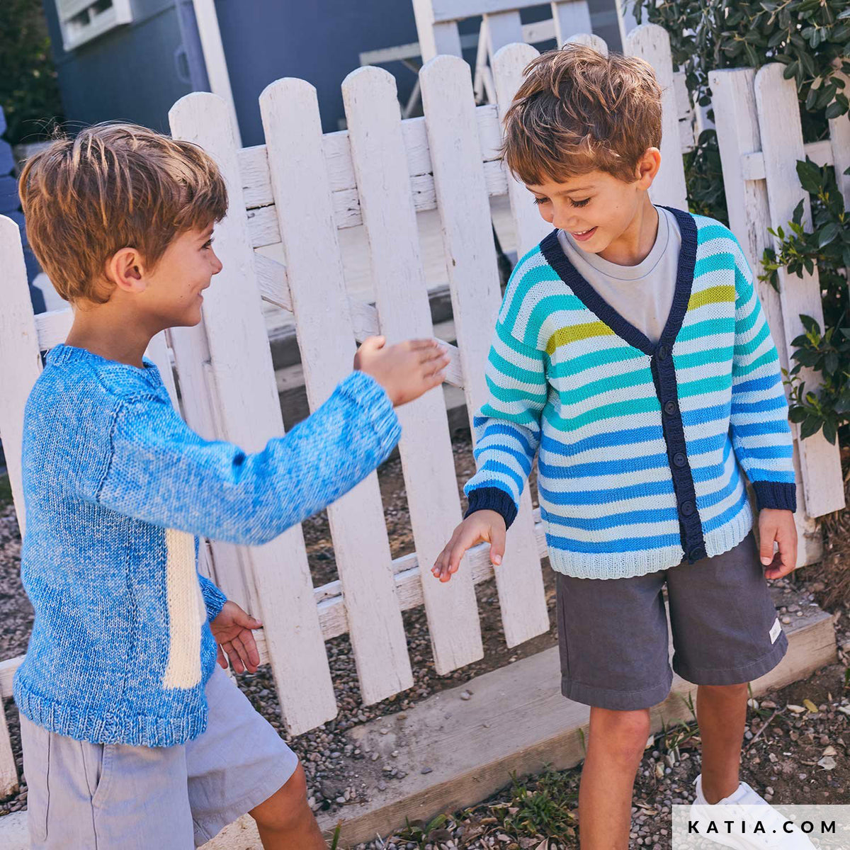 Katia Fair Cotton 059 Violet - Patroon breien haken kinderen jas lente zomer katia — gemaakt met Katia Fair Cotton (10)