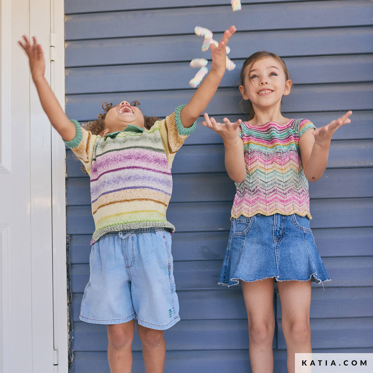 Katia Fair Cotton 059 Violet - Patroon breien haken kinderen shirt lente zomer katia — gemaakt met Katia Fair Cotton (2)