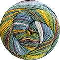 Katia Fair Cotton Stretch 100 Blauw-Groen-Geel - Wol garens faircottonstretch breien organisch katoen polyami — gemaakt met Katia Fair Cotton Stretch