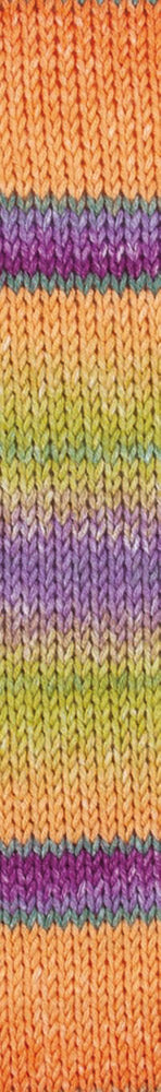 Katia Fair Cotton Stretch 105 Paars-Groen-Oranje - Katia Fair Cotton Stretch