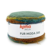 Katia Fur Moda 300 301 Kaki-Citroengeel-Eend blauw