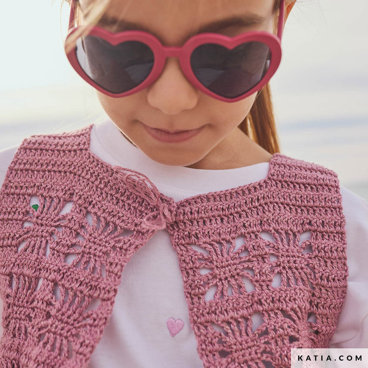 Patroon breien haken kinderen vest lente zomer katia — gemaakt met Katia Kinderen Magazine No. (2)