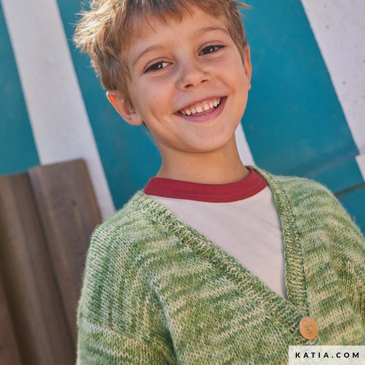 Patroon breien haken kinderen jas lente zomer katia — gemaakt met Katia Kinderen Magazine No. (15)