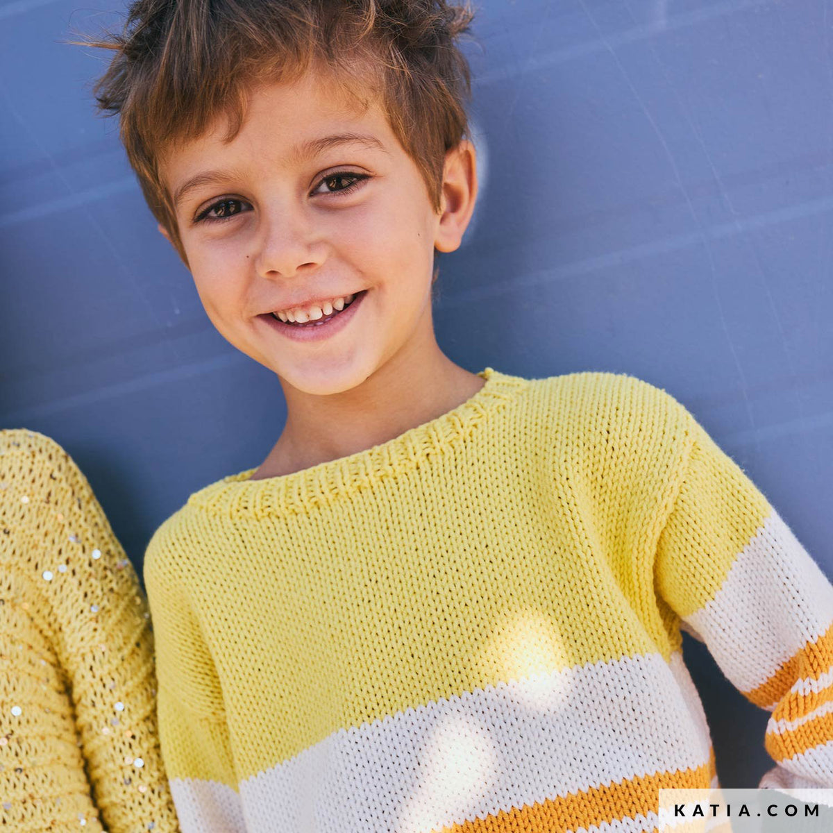 Patroon breien haken kinderen trui lente zomer katia — gemaakt met Katia Kinderen Magazine No. (16)