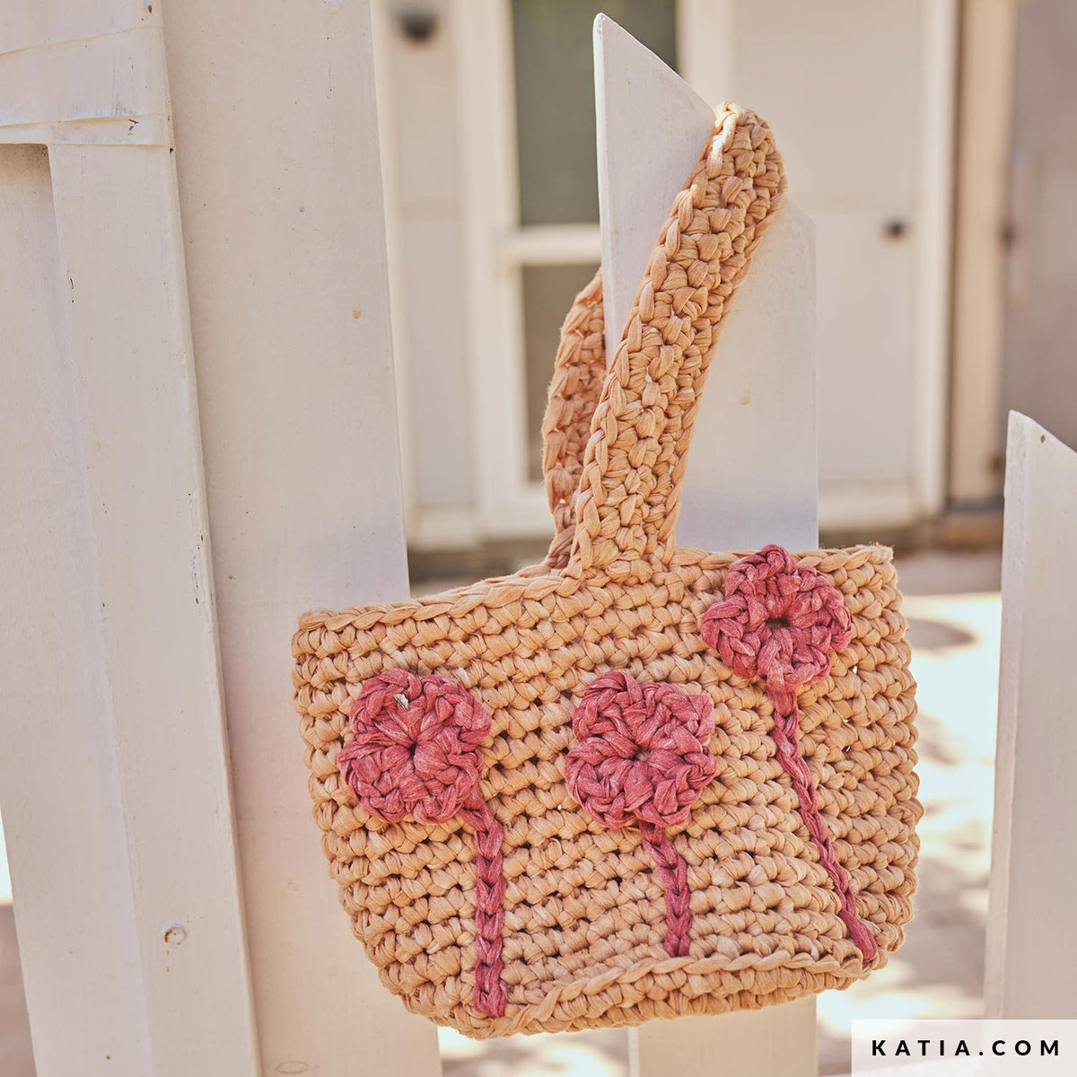 Patroon breien haken kinderen tas lente zomer katia — gemaakt met Katia Kinderen Magazine No. (2)