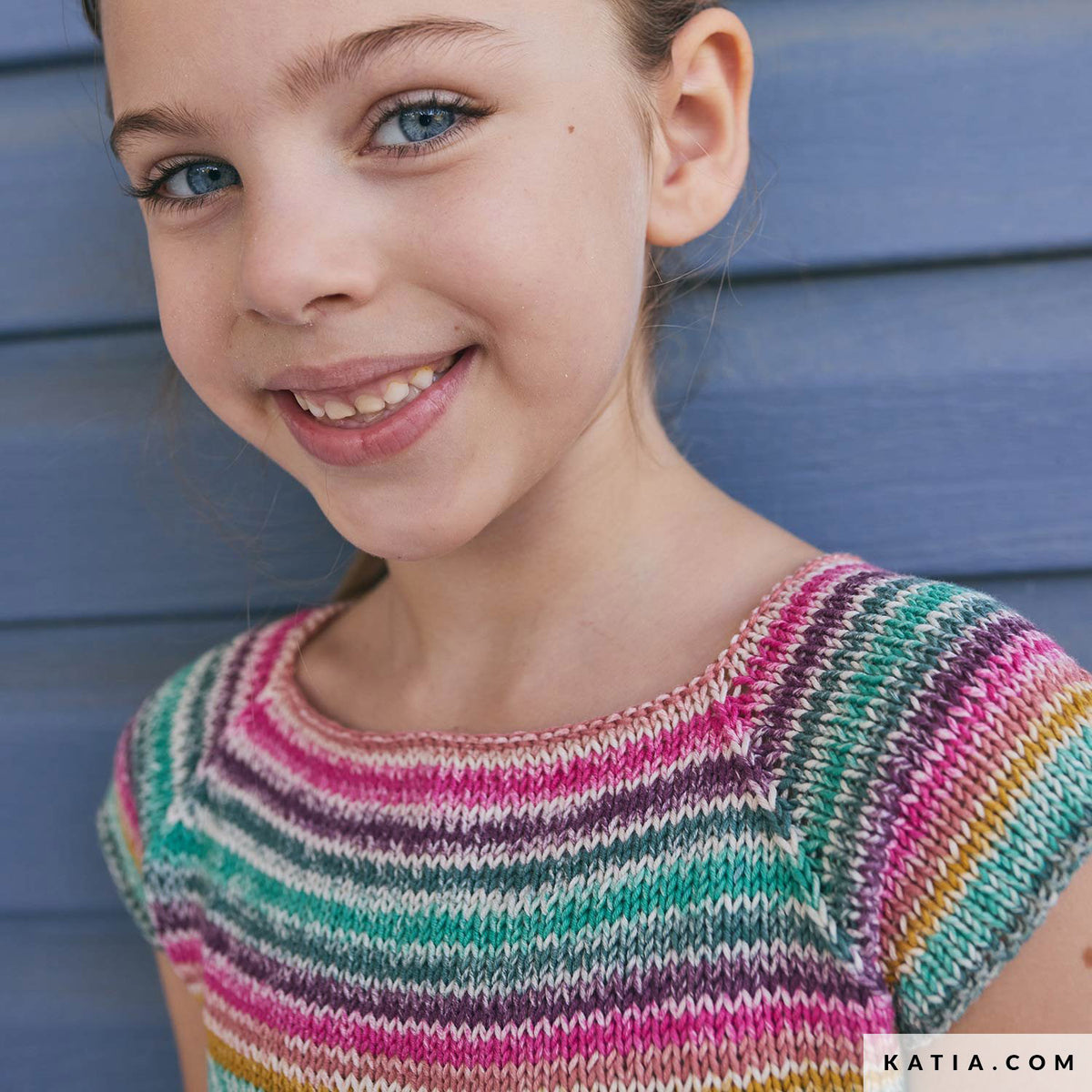 Patroon breien haken kinderen shirt lente zomer katia — gemaakt met Katia Kinderen Magazine No. (3)