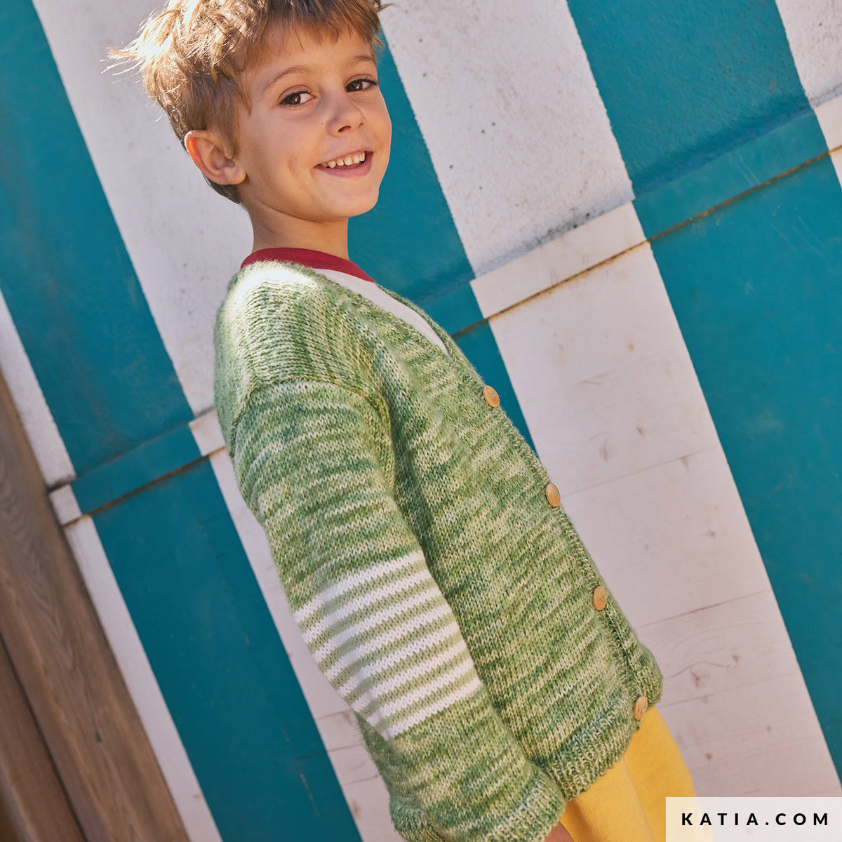 Patroon breien haken kinderen jas lente zomer katia — gemaakt met Katia Kinderen Magazine No. (12)