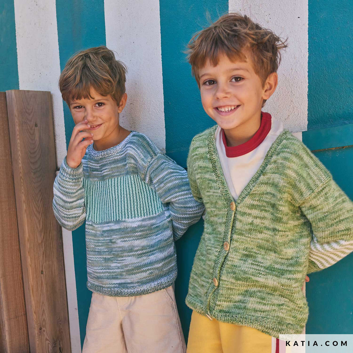 Patroon breien haken kinderen jas lente zomer katia — gemaakt met Katia Kinderen Magazine No. (16)