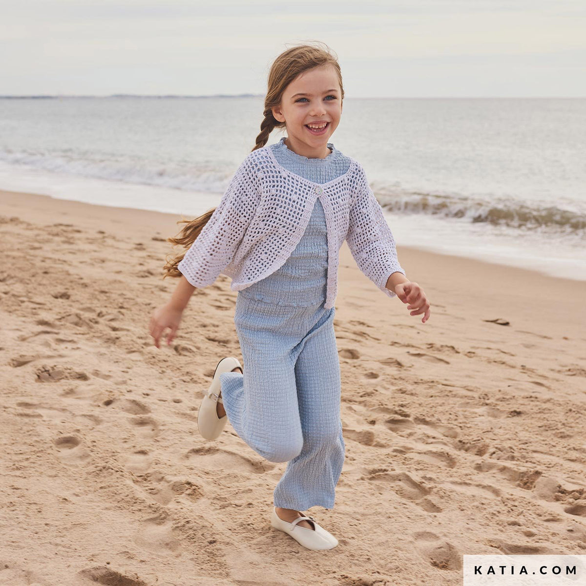 Patroon breien haken kinderen jas lente zomer katia — gemaakt met Katia Kinderen Magazine No. (21)
