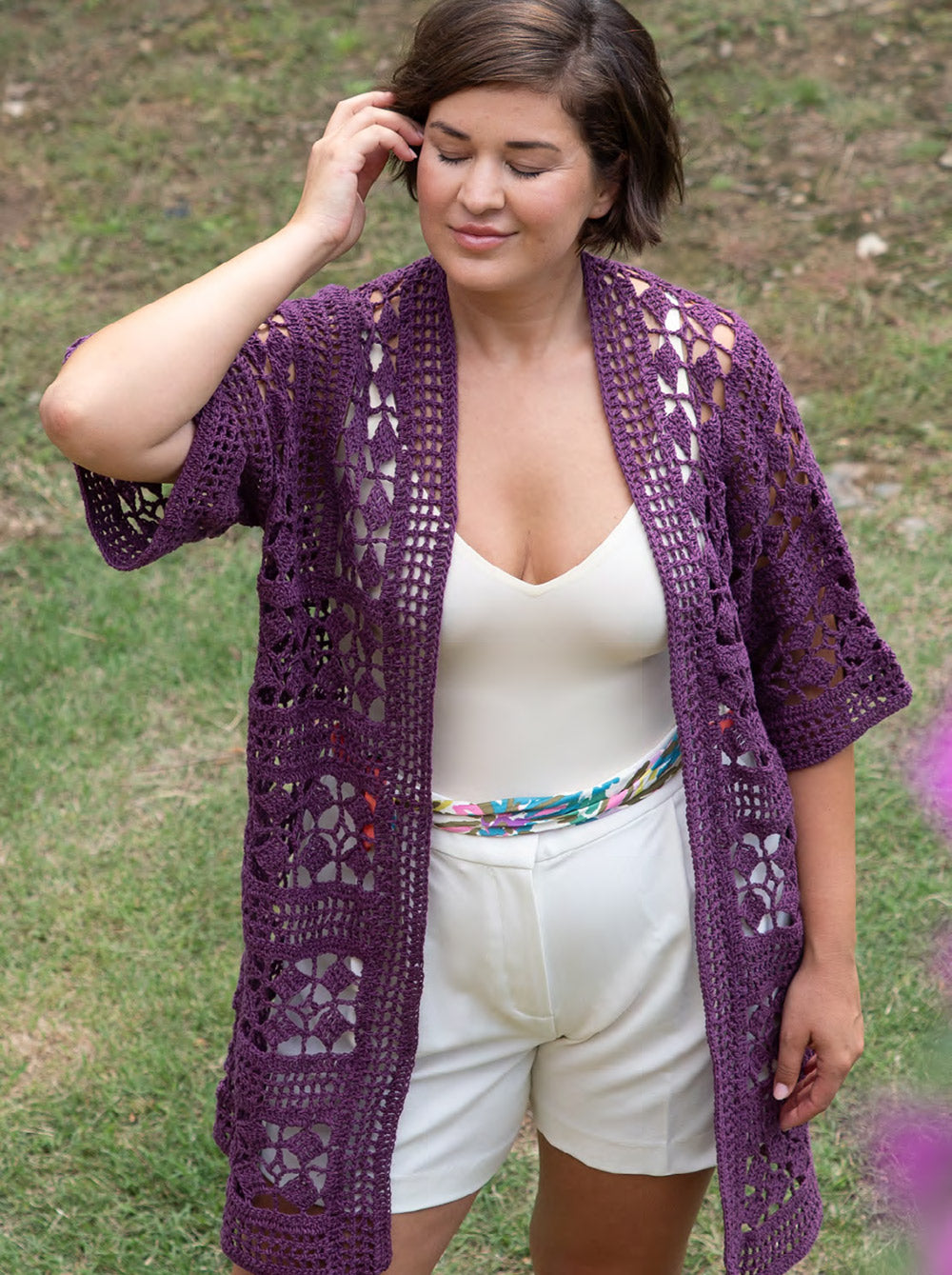 Katia Linen 039 Violet - Katiamagazinecrochet — gemaakt met Katia Linen