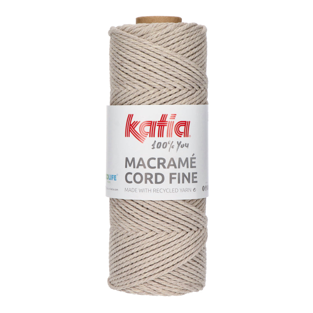 Katia Macramé Cord Fine 205 Beige bruin
