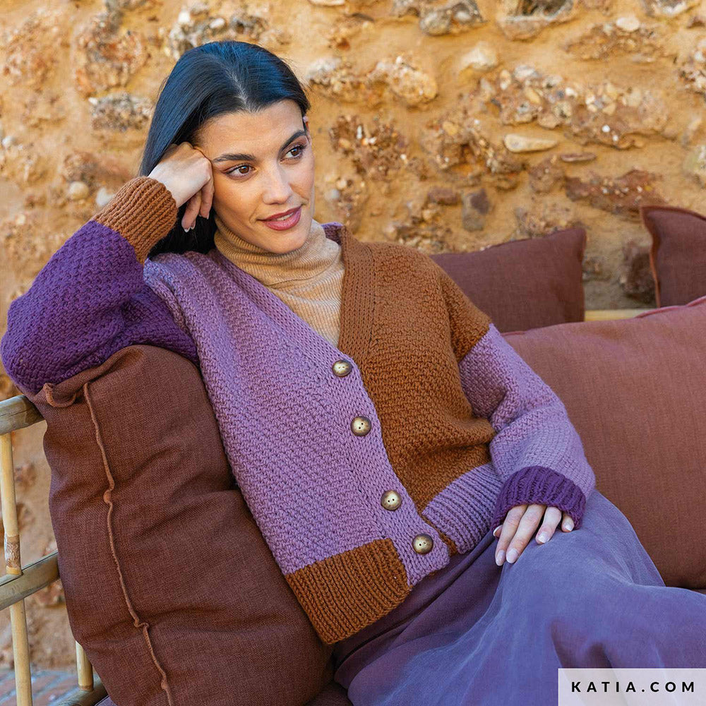 Katia Merino Aran 109 Groen Gras - Patroon breien haken dames jas herfst winter katia — gemaakt met Katia Merino Aran (3)