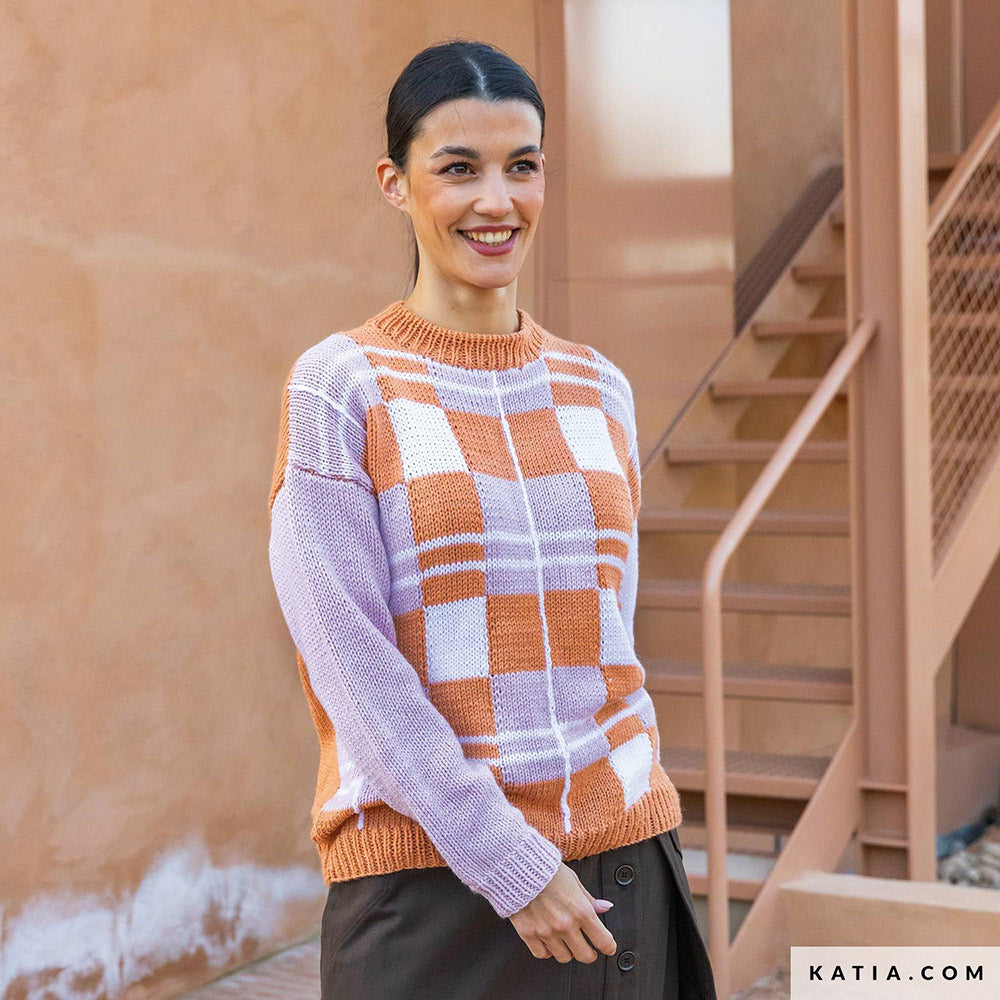 Katia New Ultrasoft 071 Ecru - Patroon breien haken dames trui herfst winter katia — gemaakt met Katia New Ultrasoft (2)