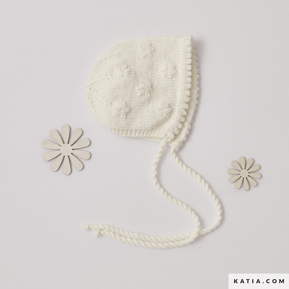 Katia New Ultrasoft 083 Perzik - Patroon breien haken baby muts herfst winter katia — gemaakt met Katia New Ultrasoft (2)