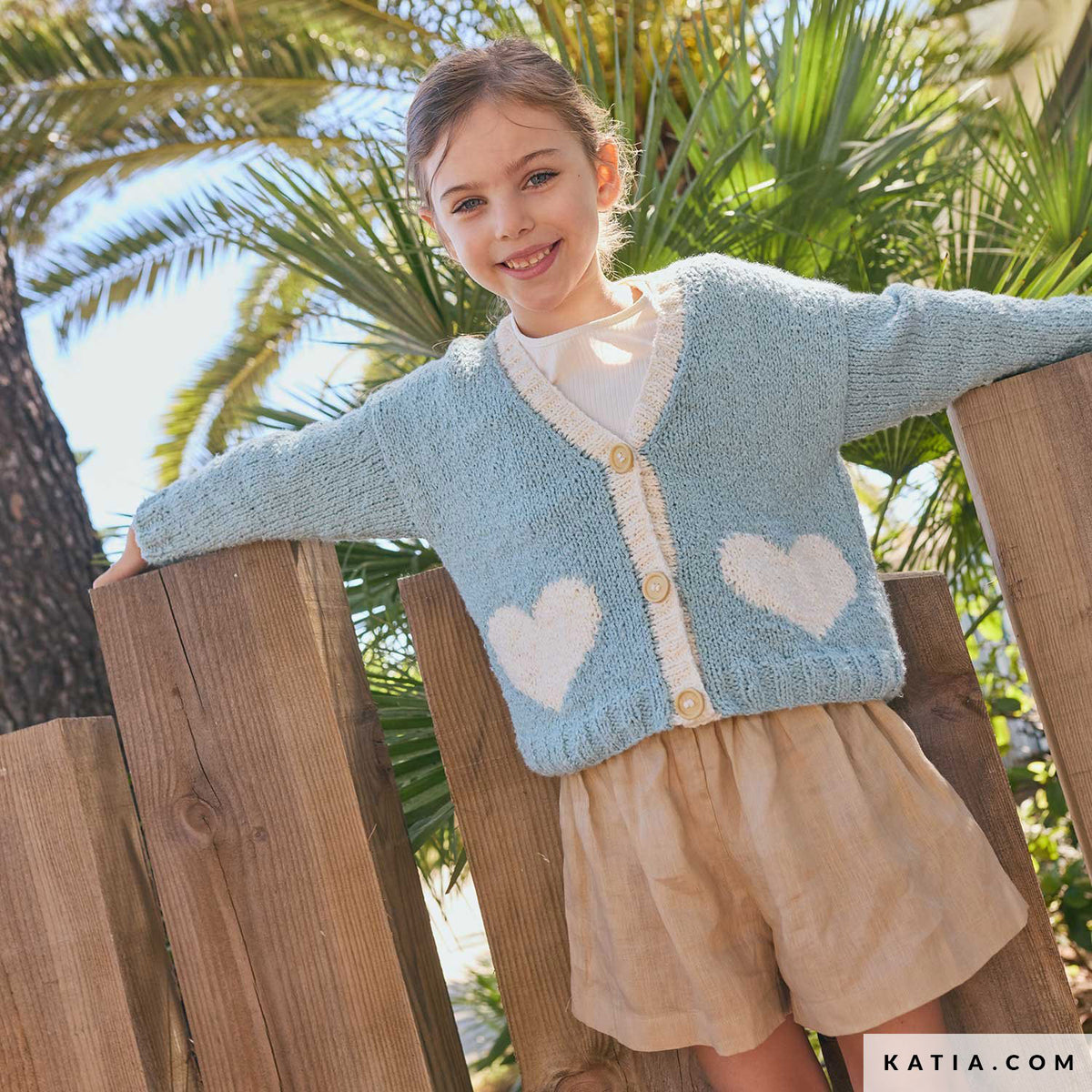 Katia Onda 082 Rozeachtig beige - Patroon breien haken kinderen jas lente zomer katia — gemaakt met Katia Onda (9)