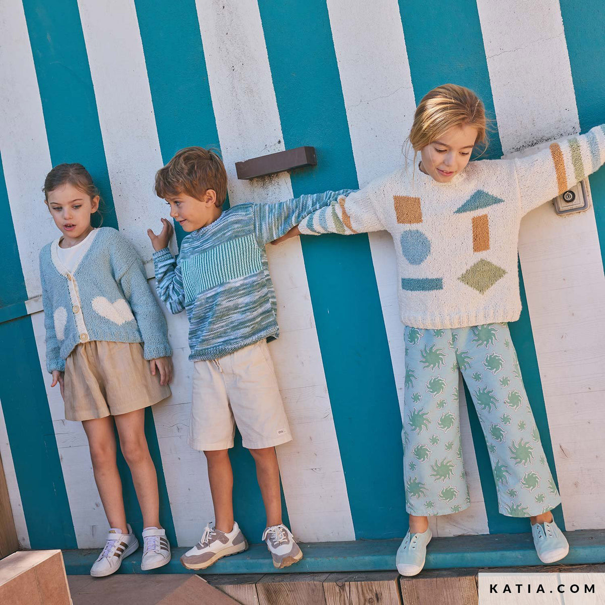 Katia Onda 086 Karamel - Patroon breien haken kinderen trui lente zomer katia — gemaakt met Katia Onda (7)