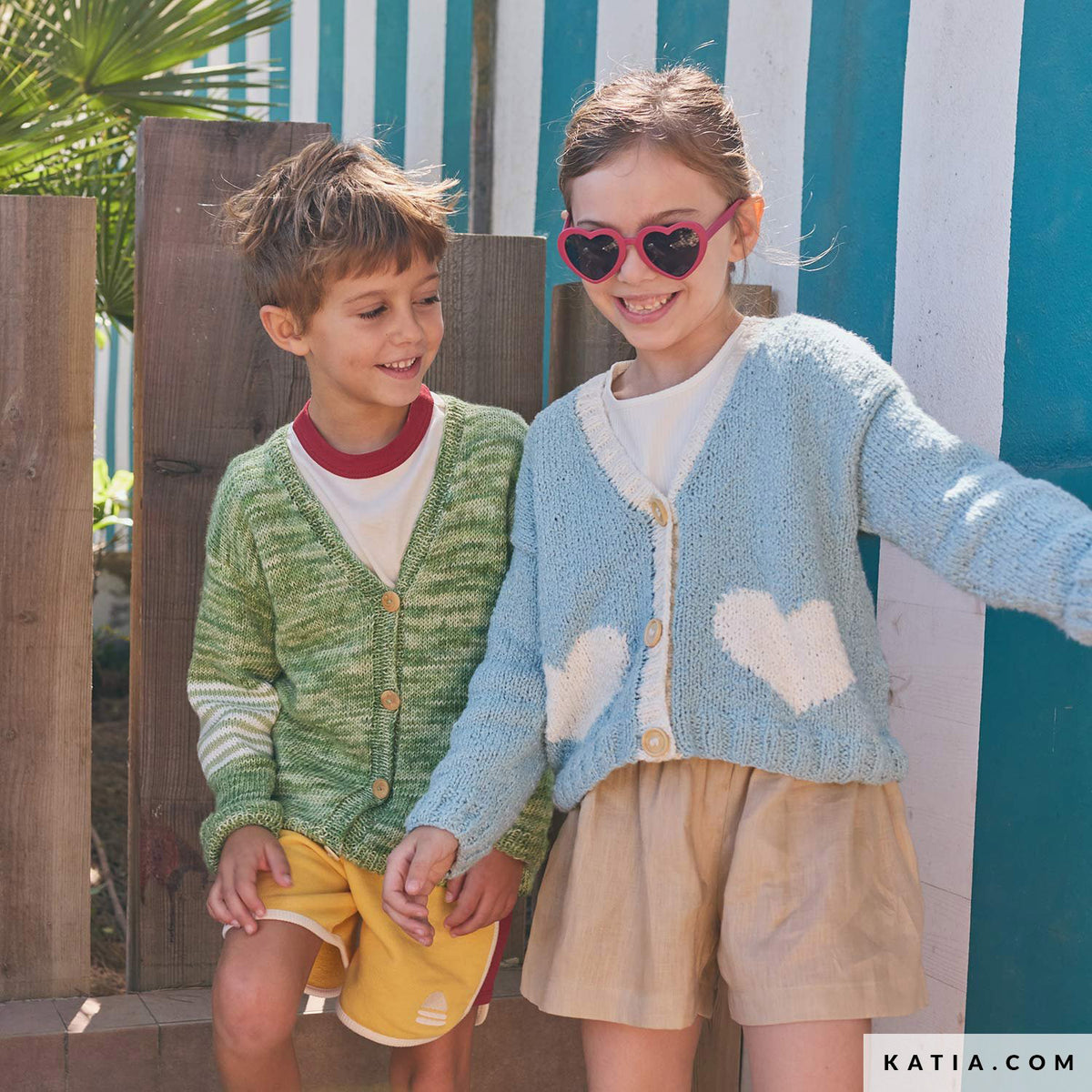 Katia Onda 087 Begonia - Patroon breien haken kinderen jas lente zomer katia — gemaakt met Katia Onda (7)