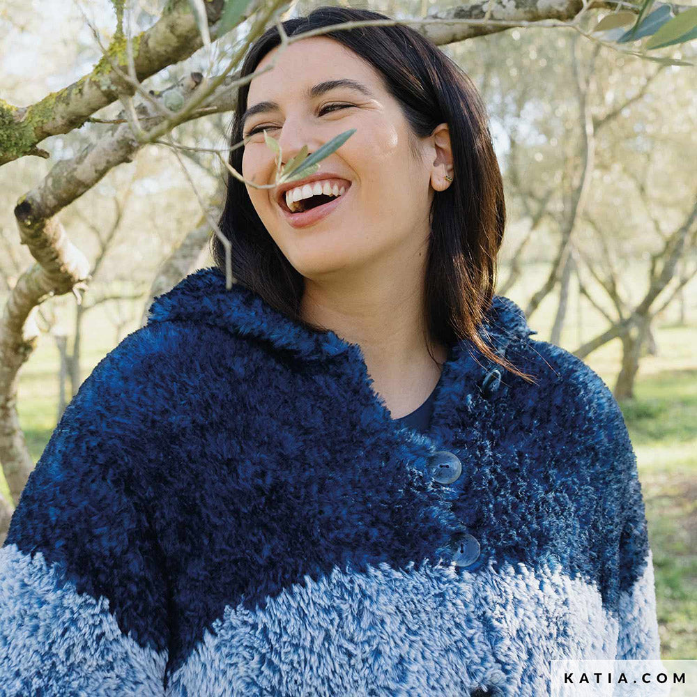 Katia Polar 102 Camel-Wit - Patroon breien haken dames jas herfst winter katia — gemaakt met Katia Polar (15)