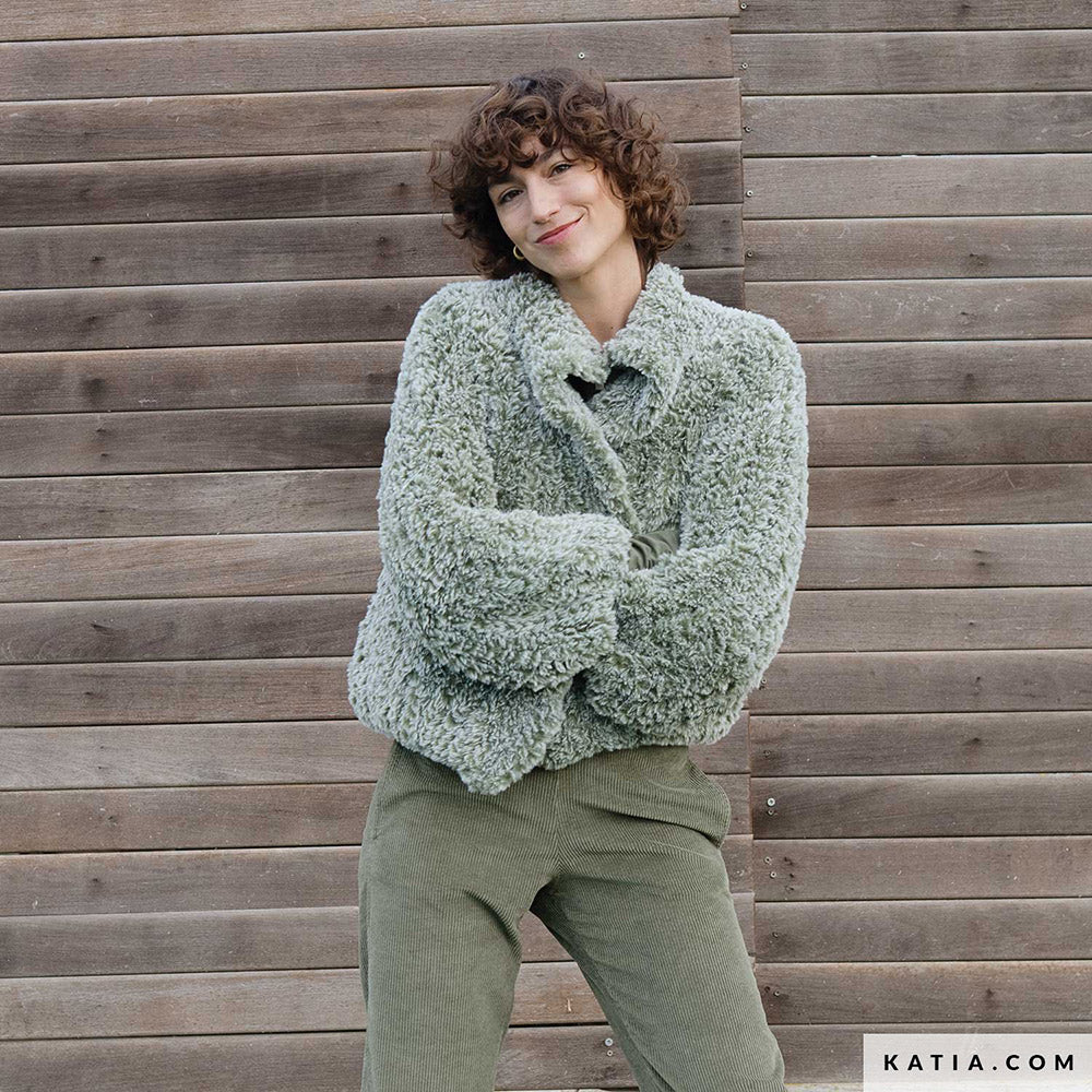 Katia Polar 102 Camel-Wit - Patroon breien haken dames jas herfst winter katia — gemaakt met Katia Polar (3)