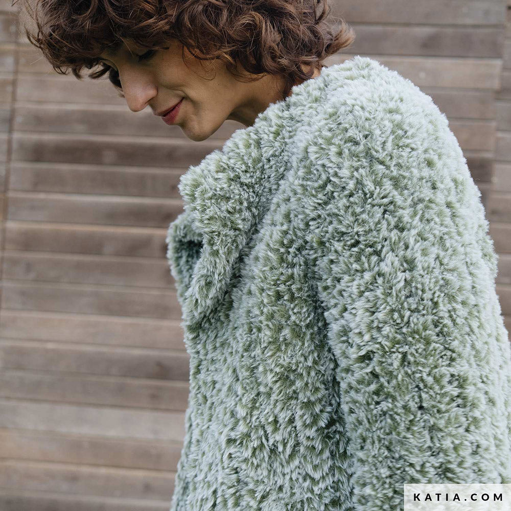 Katia Polar 108 Witachtig Groen-Wit - Patroon breien haken dames jas herfst winter katia — gemaakt met Katia Polar (7)